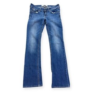 Y2K Hollister Pants Women's 27x33 Blue Bootcut Jeans Low‎ Rise Medium Wash